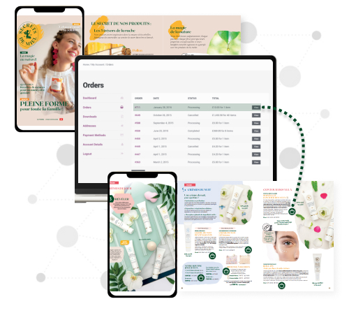 Publication Digitale de Secrets de Miel avec Intégration WooCommerce