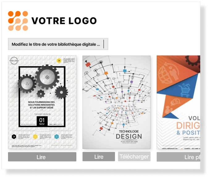 Interface personnalisable de la bibliothèque digitale